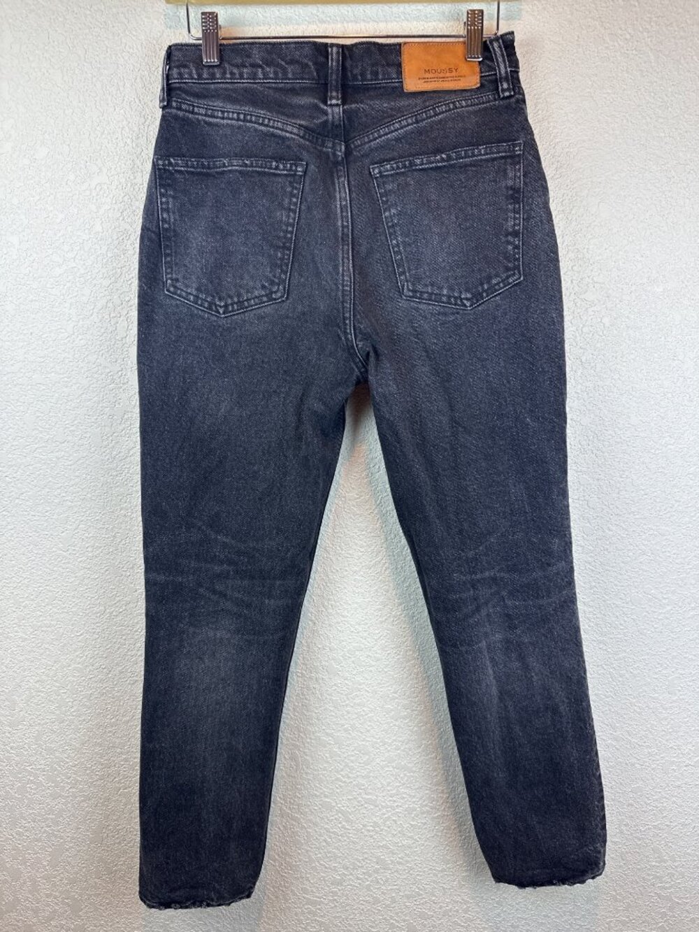 MOUSSY Black Wash Straight Leg Jeans Size 26 Made in Japan Denim Minimalist - Picture 12 of 12